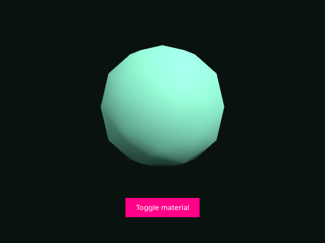 Three.js materials animation example