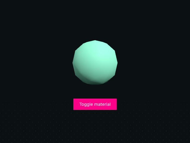 Three.js materials animation example