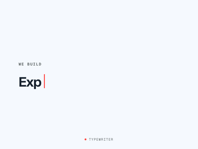 Typewriter: Change Content animation example
