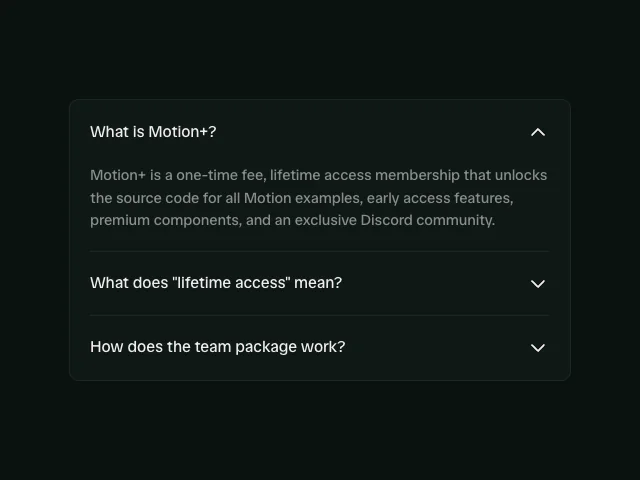 Accordion animation example