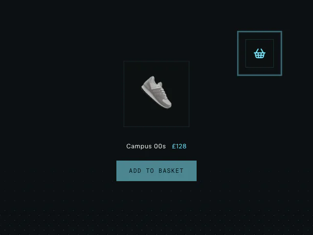 Add to basket animation example