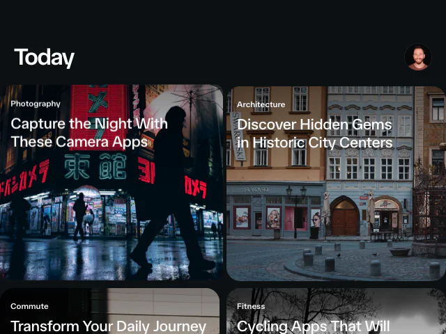 iOS App Store: Layout animation animation example