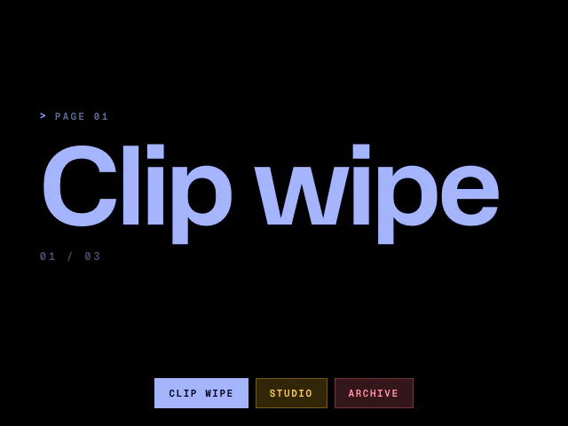 Curtains: Clip wipe animation example