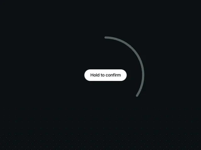 Hold to confirm animation example
