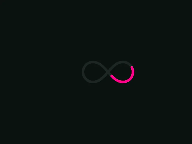 Loading: Infinite path drawing animation example