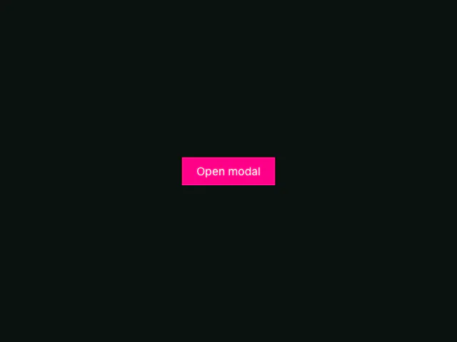 Modal dialog animation example