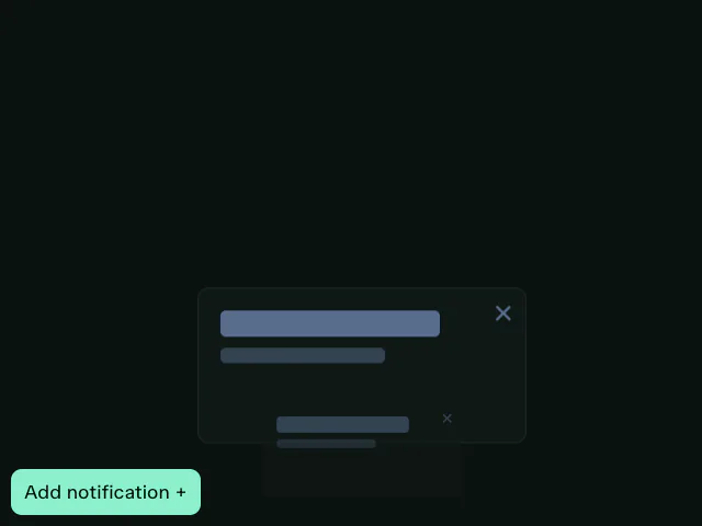 Notifications list animation example
