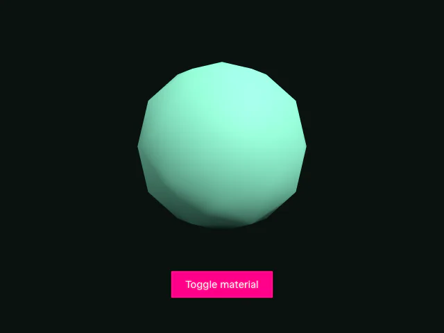 Three.js materials animation example