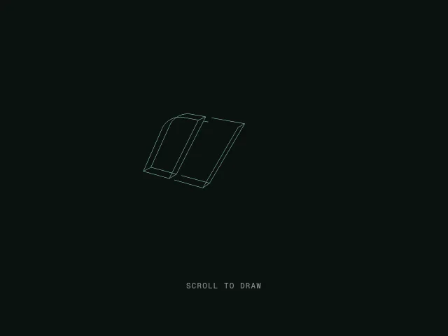 Three.js scroll-driven logo animation example