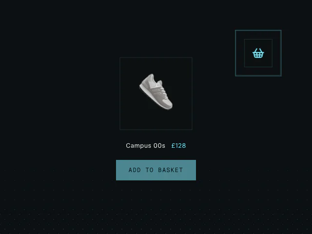 Add to basket animation example