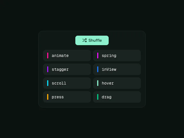 AnimateView: Reorder items animation example
