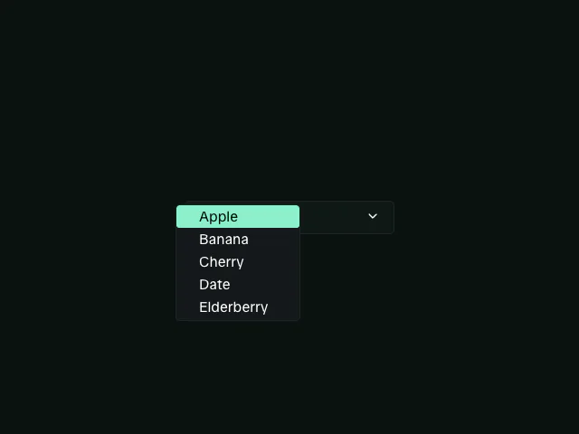 Base UI: Select animation example