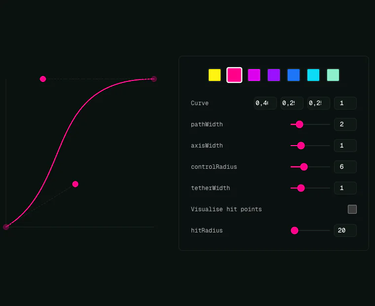 Bezier curve editor animation example