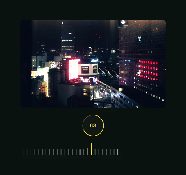 Carousel: iOS exposure slider animation example