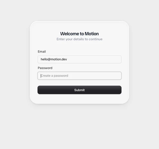 Clerk: Conditional Field animation example
