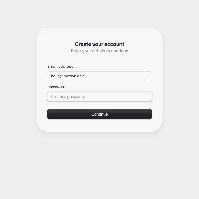 Clerk: Sign-in-or-up animation example