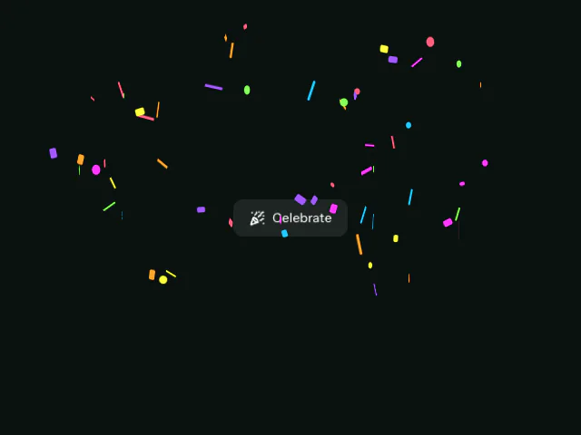 Confetti animation example