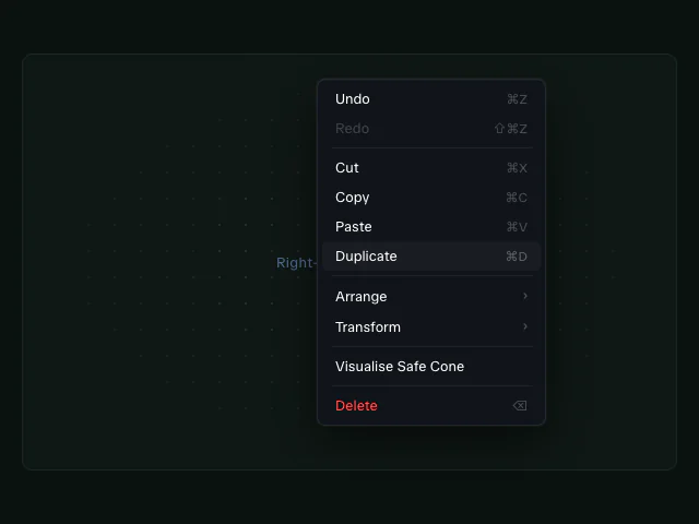 Context Menu animation example