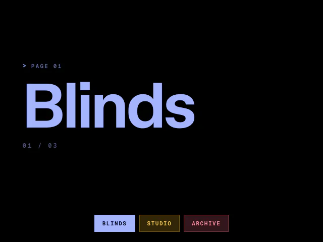 Curtains: Blinds animation example
