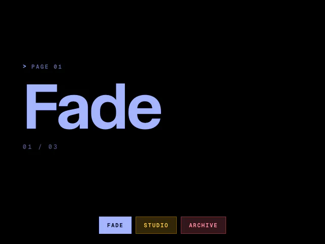 Curtains: Fade animation example