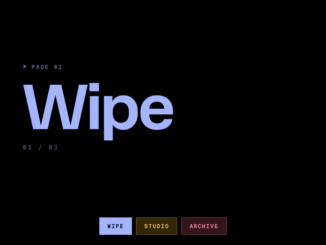 Curtains: Wipe animation example