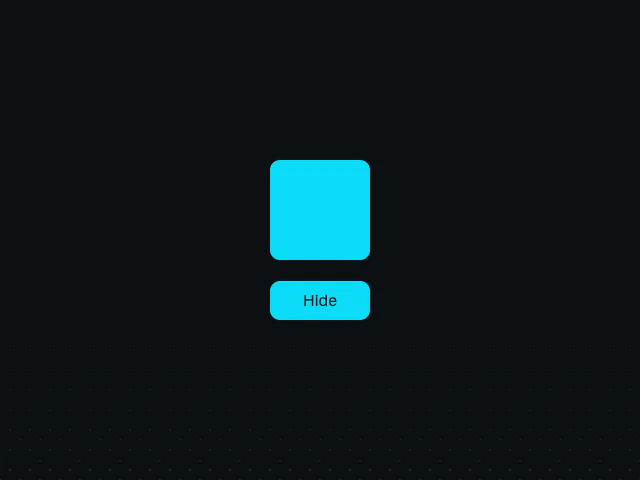Exit animation animation example