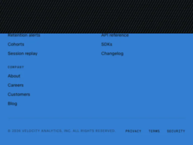 Footer reveal animation example