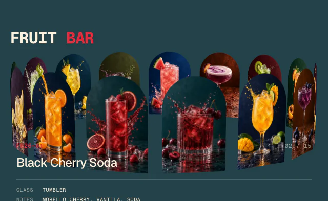 Gallery: Fruit drinks animation example