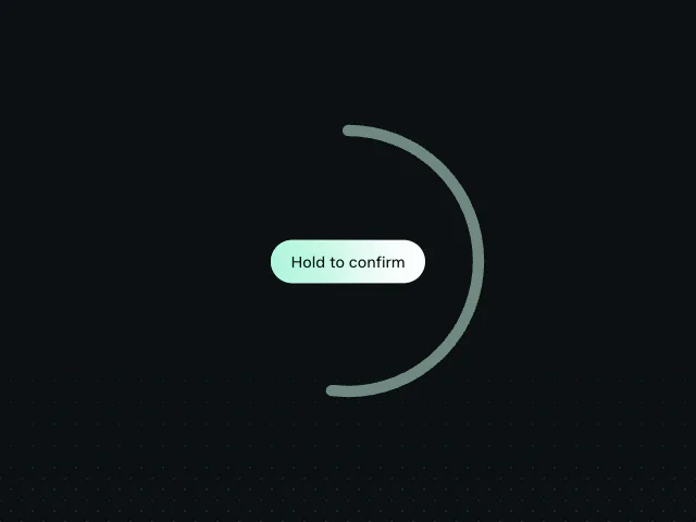 Hold to confirm animation example