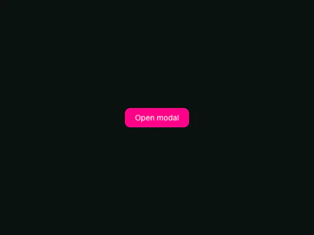 Modal dialog animation example