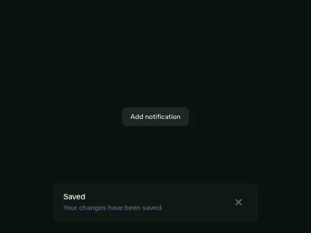 Toast: Notifications list animation example
