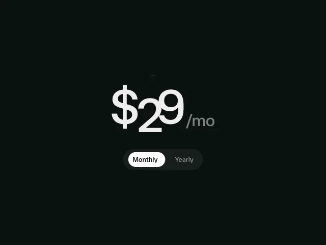 Price switcher animation example