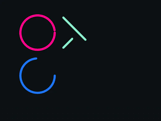 Path drawing animation example