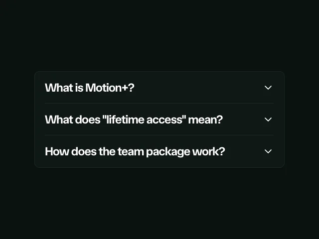Radix: Accordion animation example