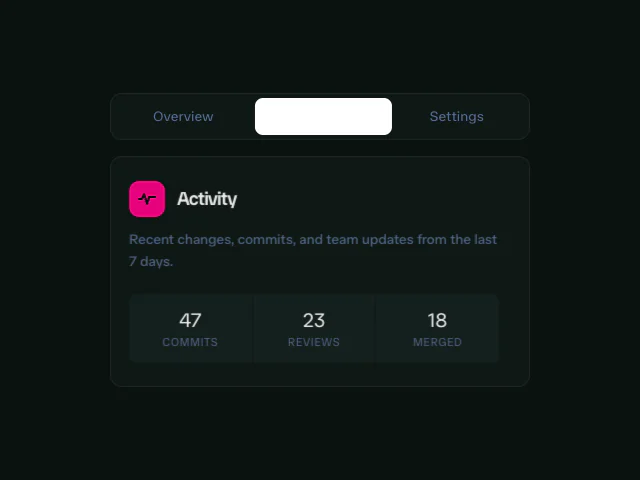 Smooth Tabs animation example
