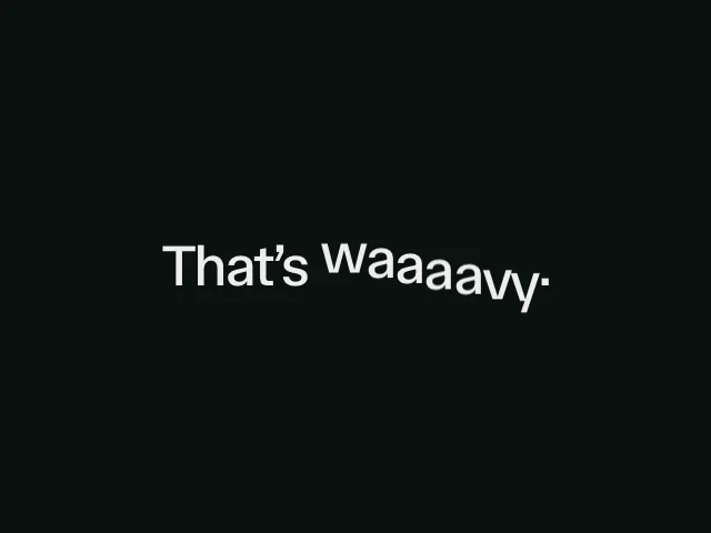 Wavy text animation example