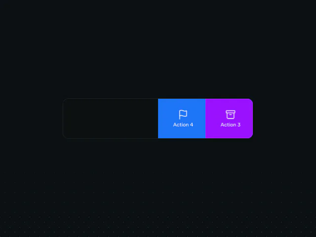 Swipe actions animation example