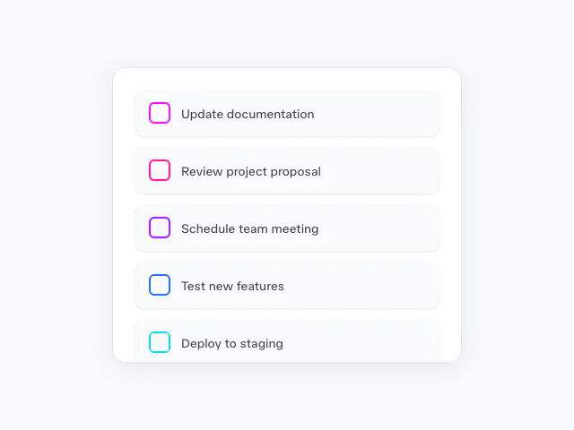To-do list animation example