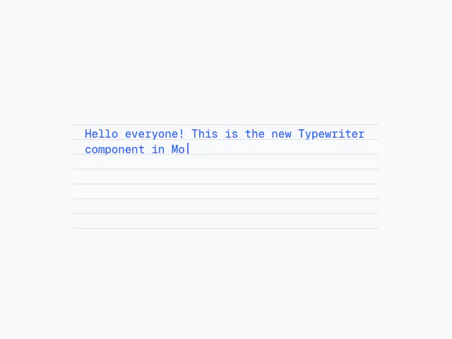 Typewriter: Natural Typing animation example