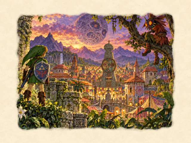 Majora’s Mask watercolour animation example