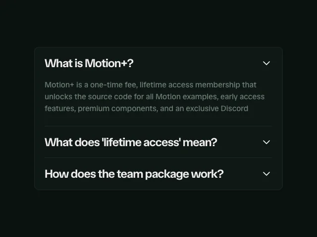 Accordion animation example
