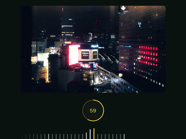 Carousel: iOS exposure slider animation example