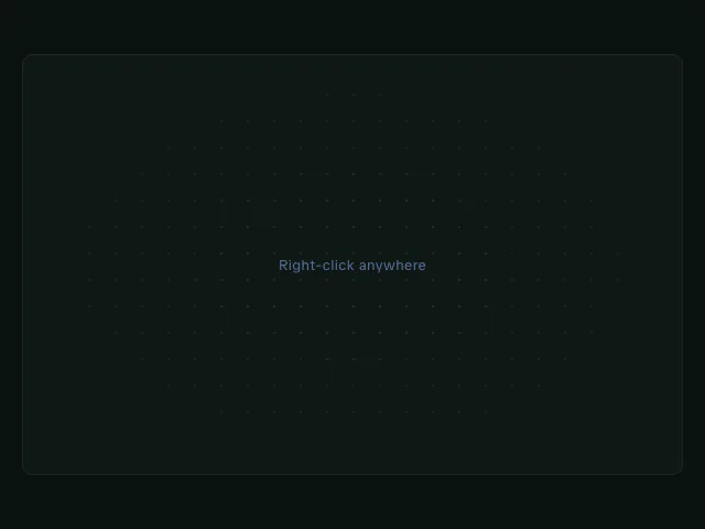Context Menu animation example