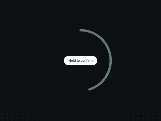 Hold to confirm animation example