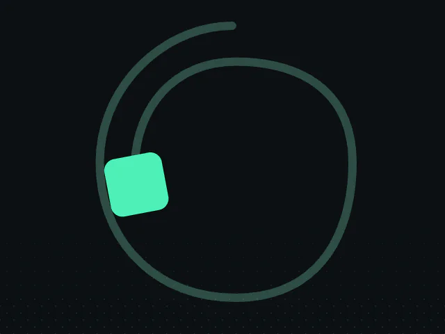 Motion along a path animation example