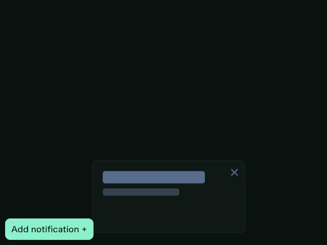Notifications list animation example