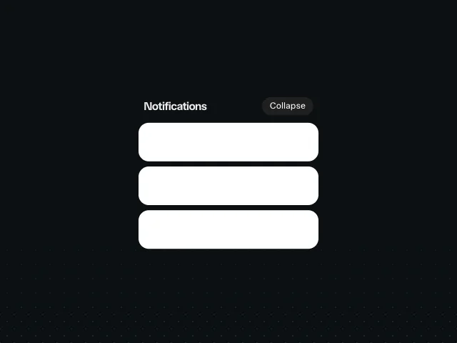 iOS Notifications stack animation example