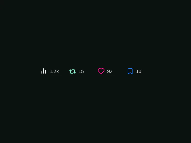 Engagement stats animation example