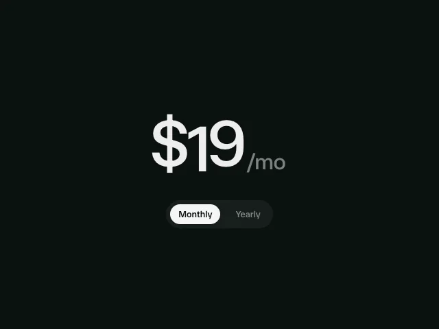 Price switcher animation example