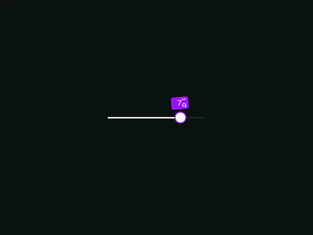Radix: Slider with AnimateNumber animation example